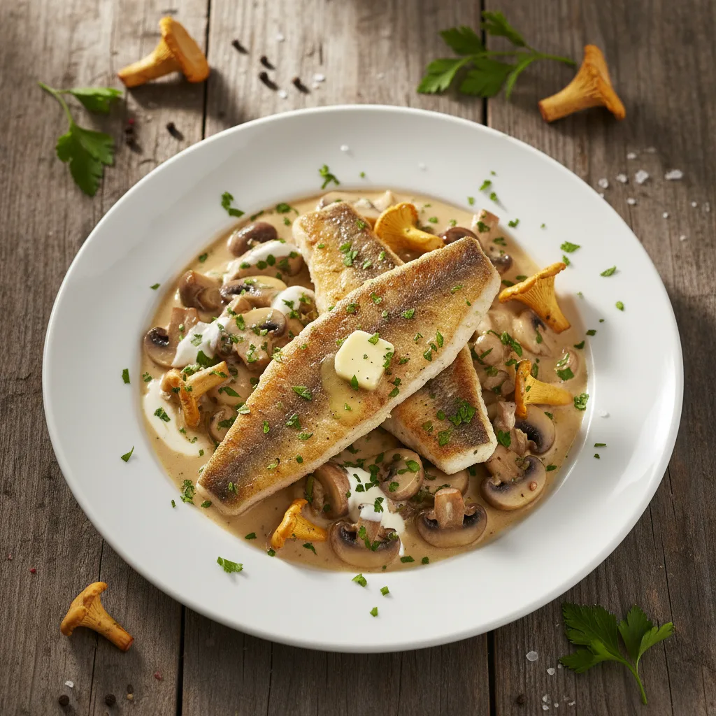 Abborre med Svampsås