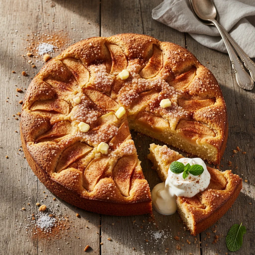 Äppel- och kaneltårta