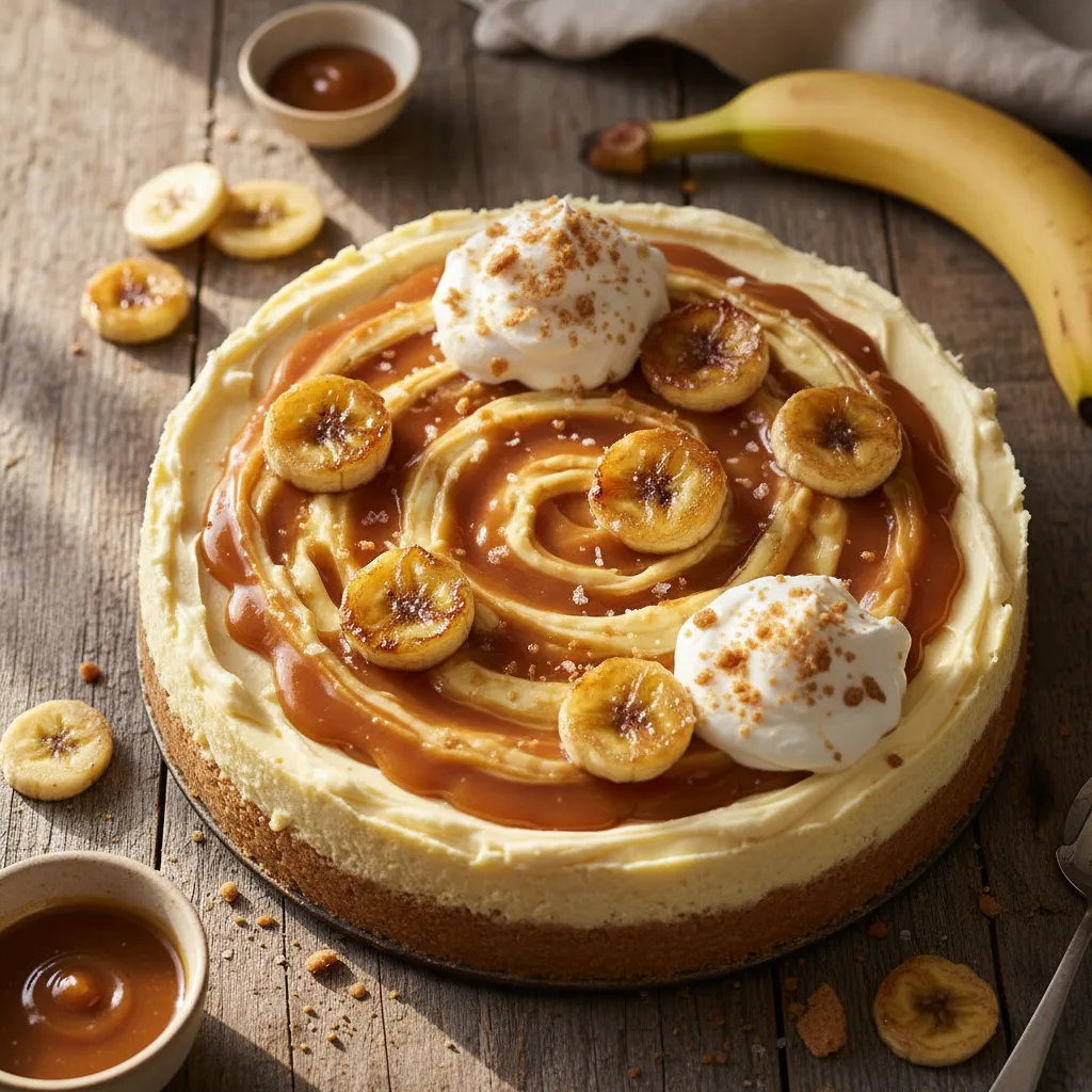 Banankaramell-cheesecake