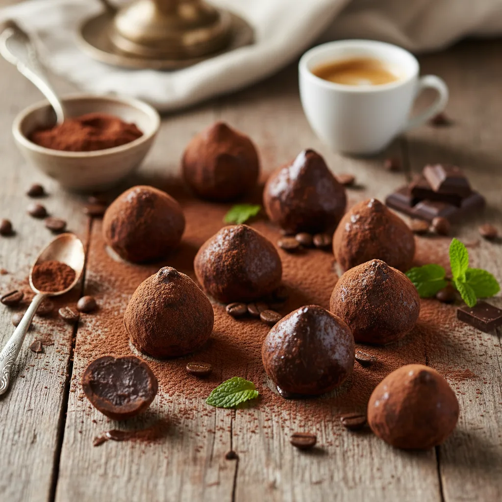 Chokladtryffel med kaffe