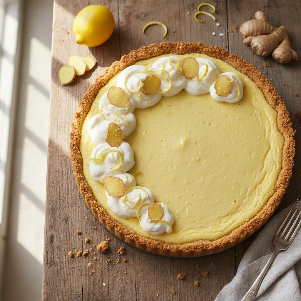 Citron- och ingefärstårta