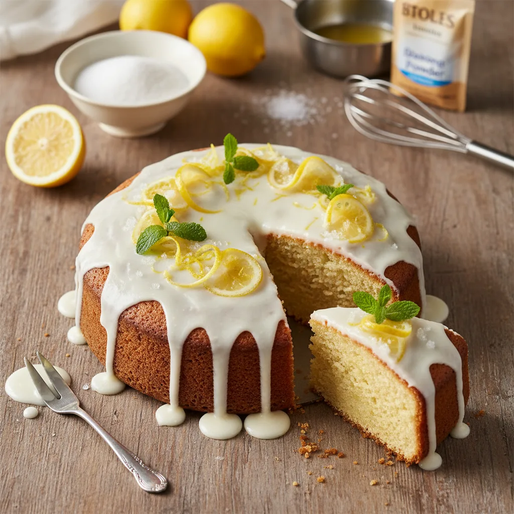 Citronkaka med Glasyr