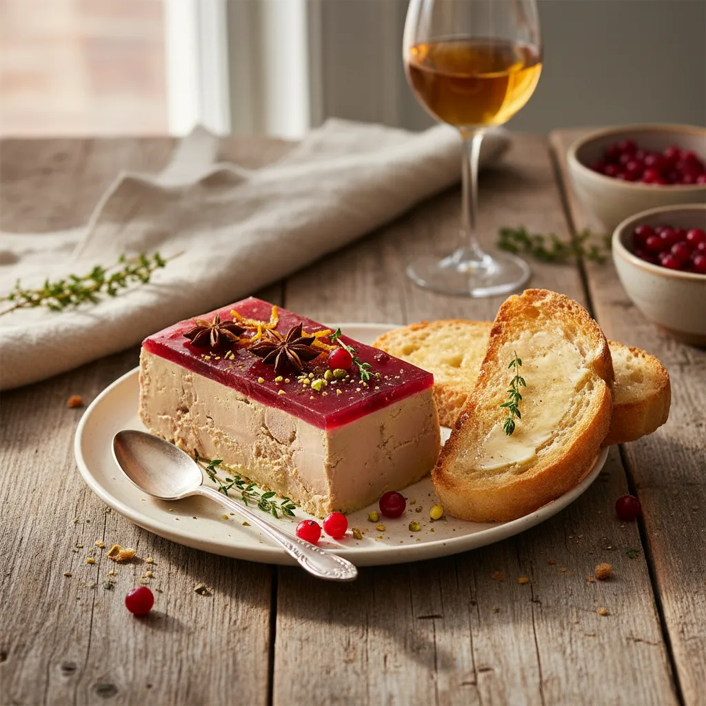 Foie Gras-terrin med Glögg-gelé och Brioche