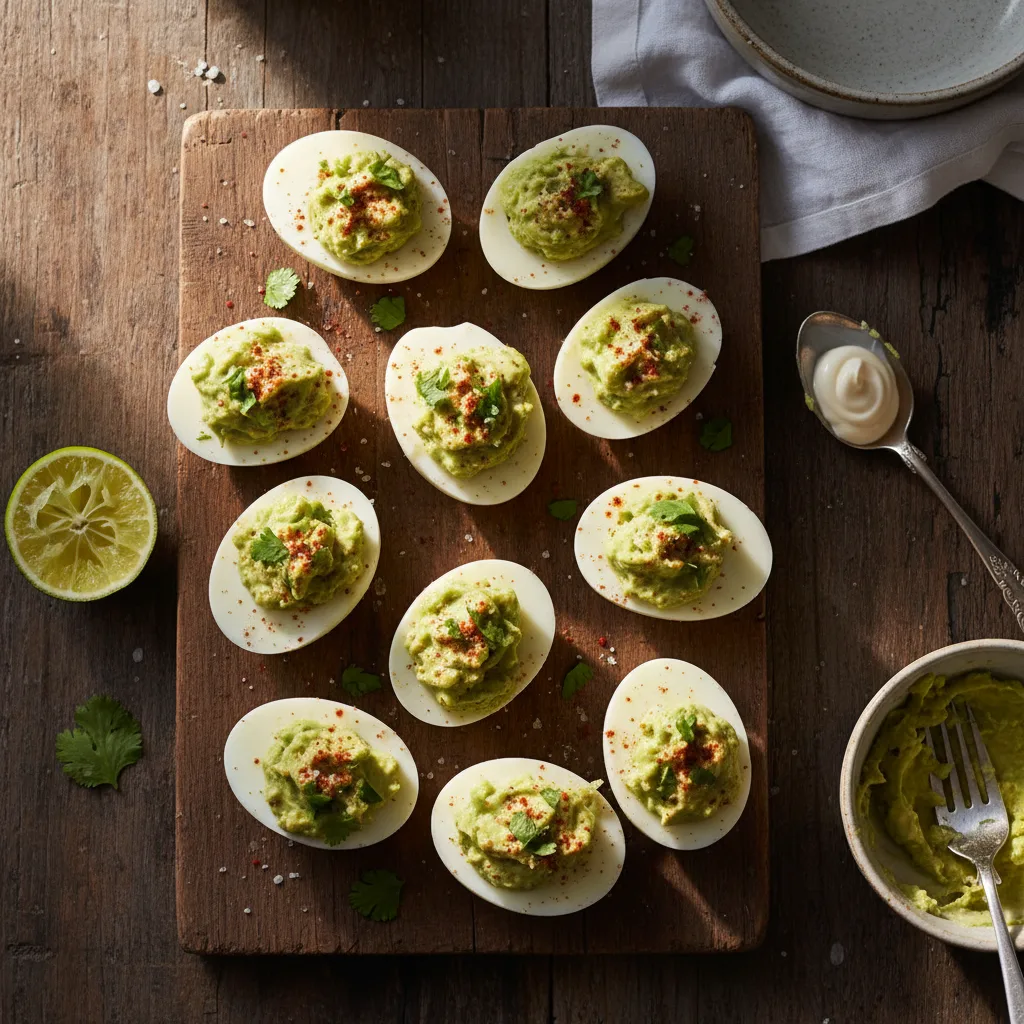 Fyllda ägg med avokado