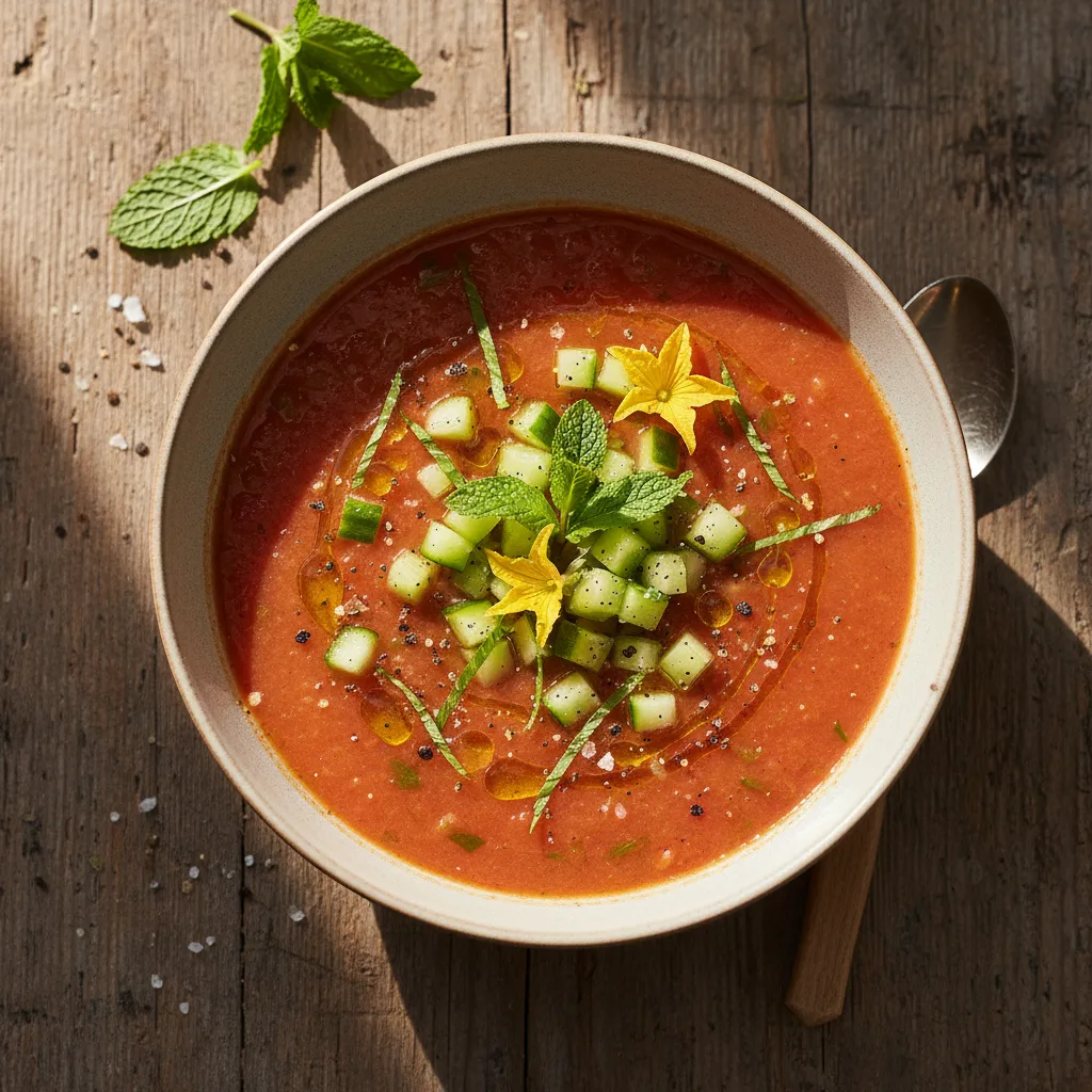 Gazpacho med gurka och mynta