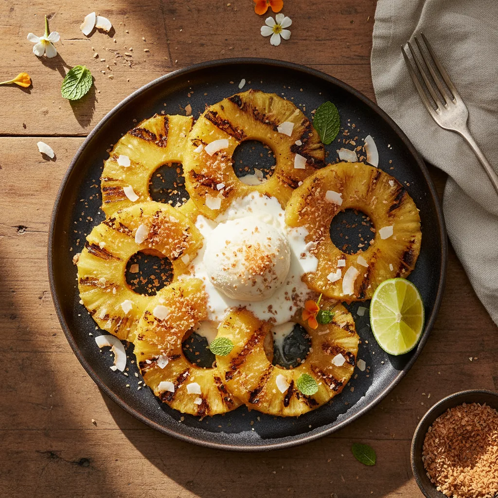 Grillad ananas med kokos