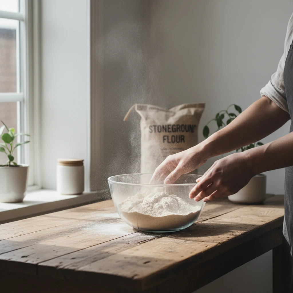 Skapa din första surdegsstart — dag för dag