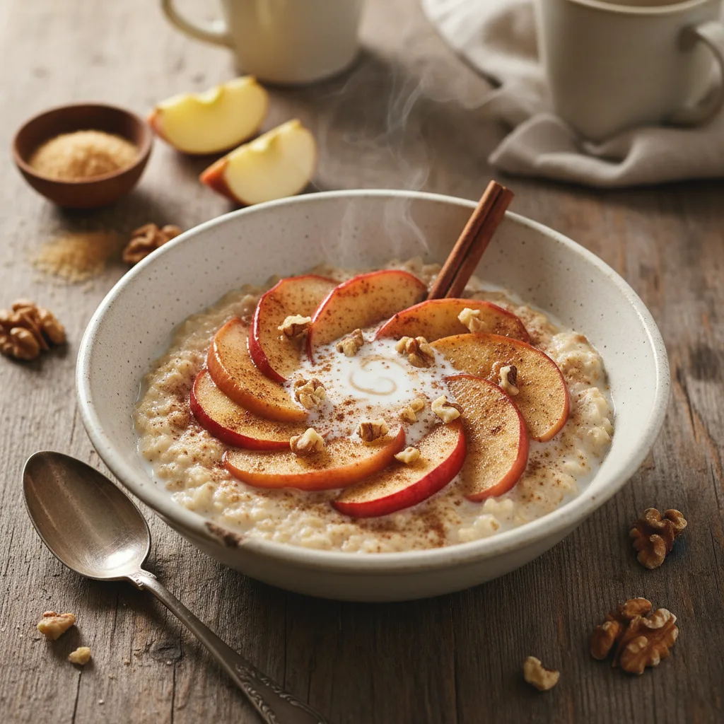 Havregrötsbowl med äpple och kanel