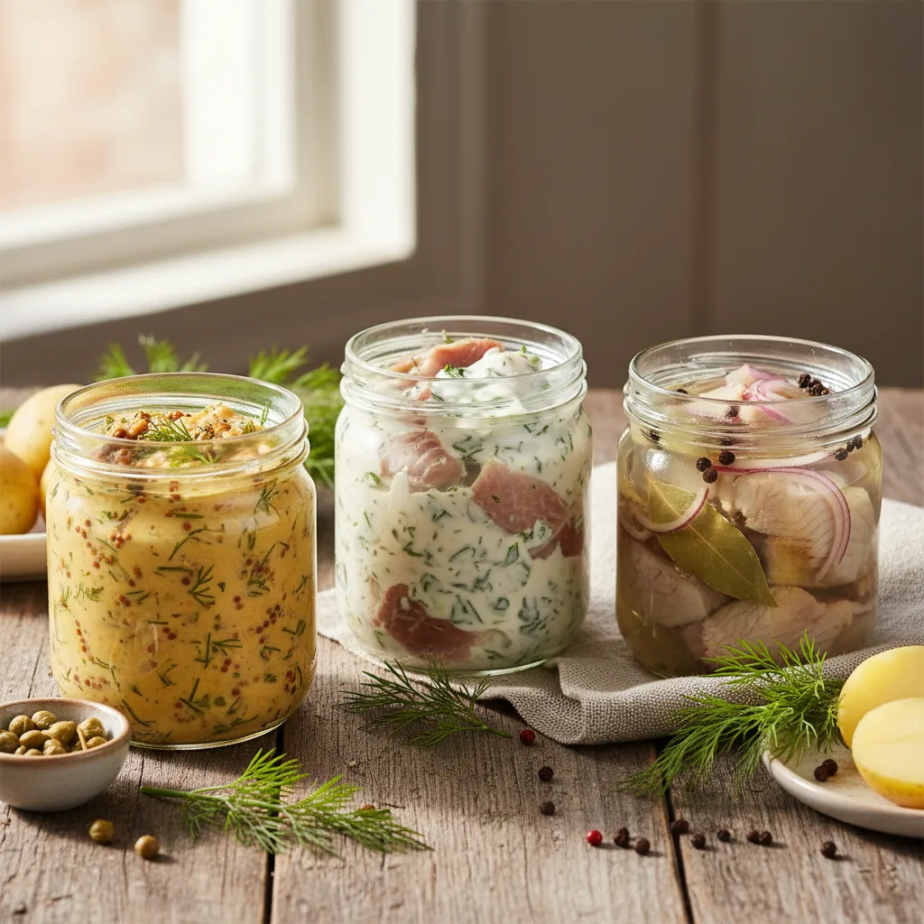 Inlagd Sill Tre Sorter