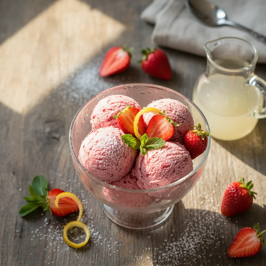 Jordgubbssorbet