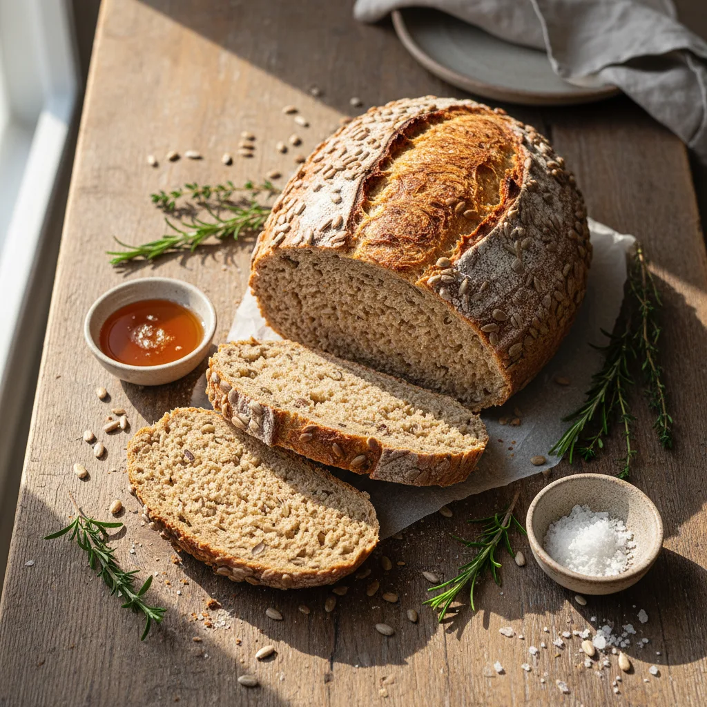 Kalljäst Kornbröd med Solrosfrön