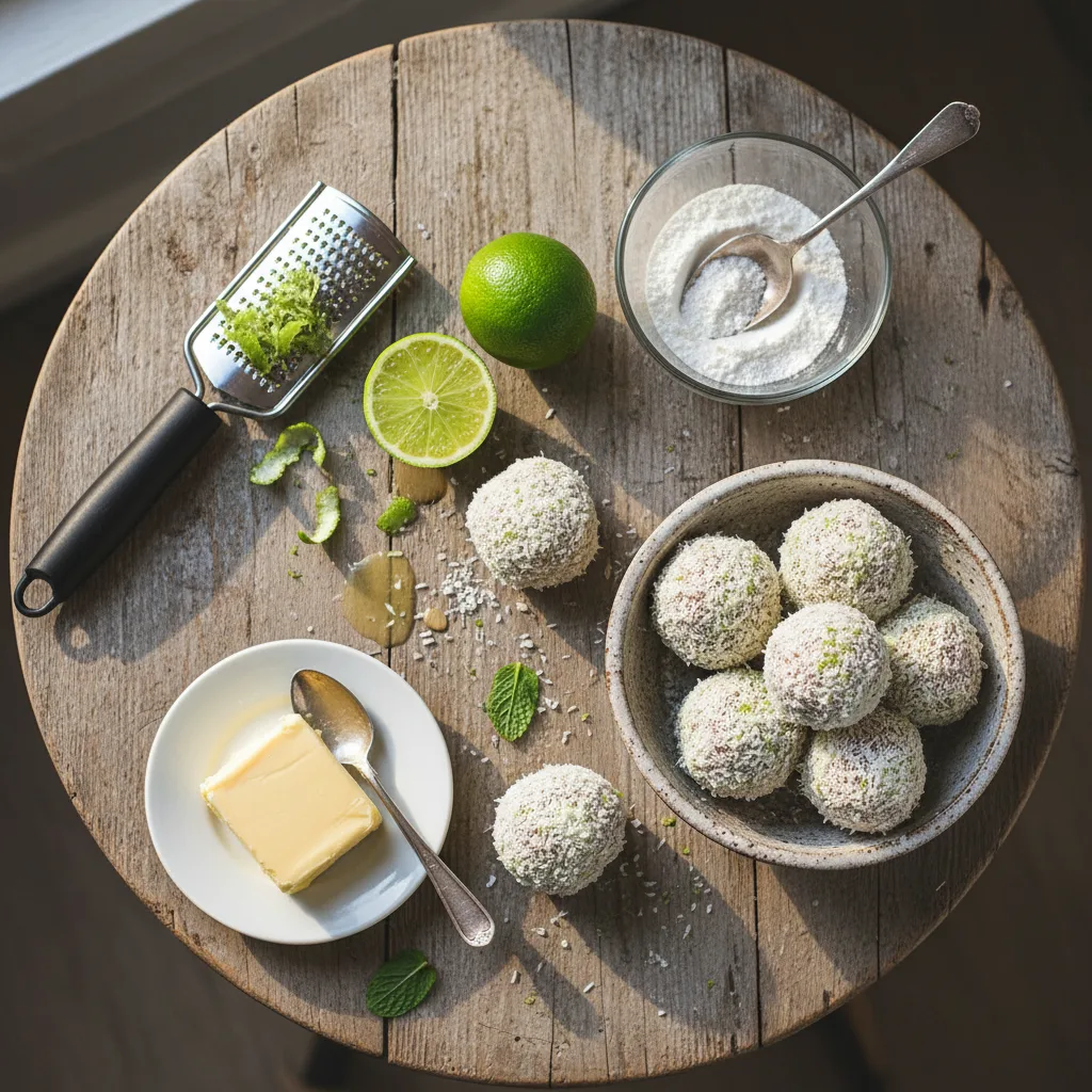 Kokosbollar med lime