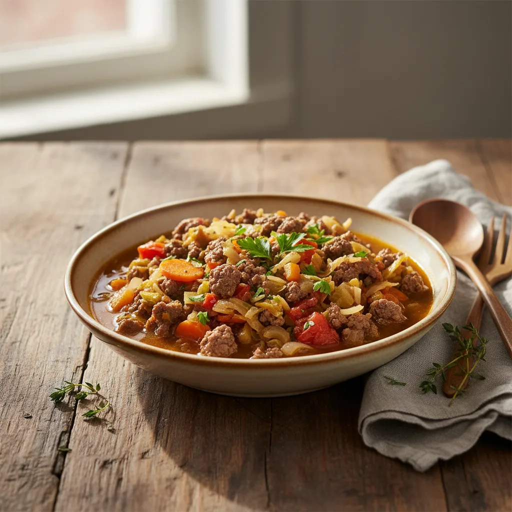 Köttfärsgryta Med Kål