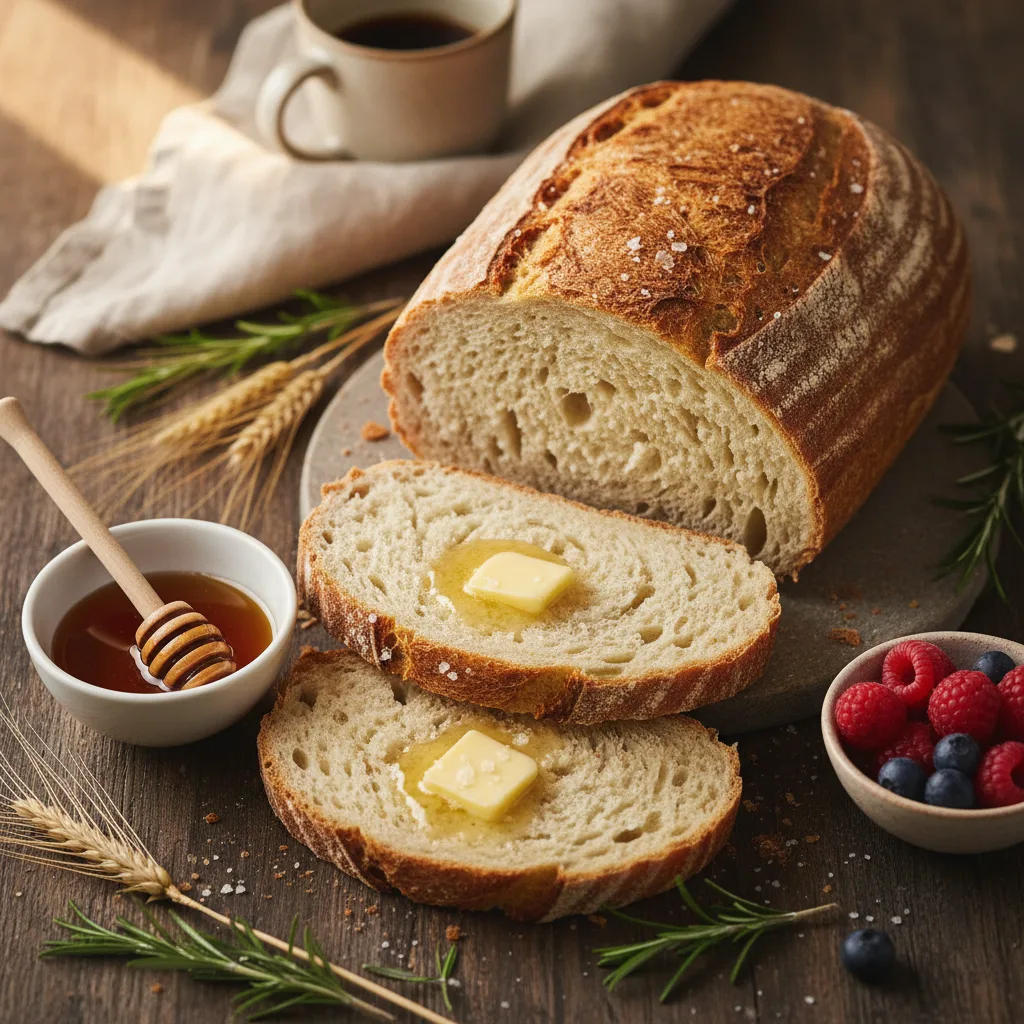 Krustigt vitt formbröd