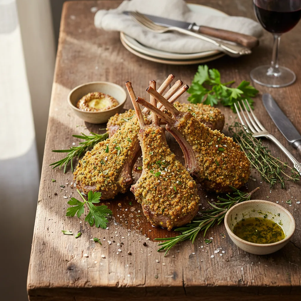 Lammracks med örtcrusta