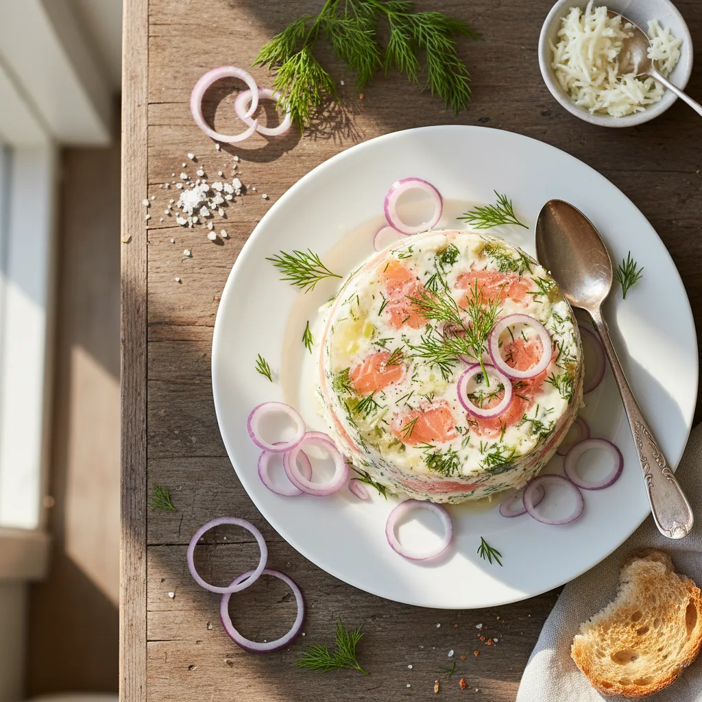 Laxterrin med pepparrot