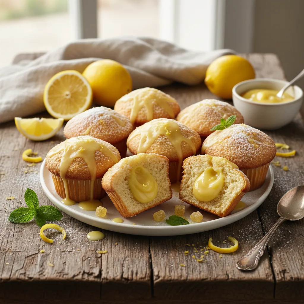 Lemon curd-muffins