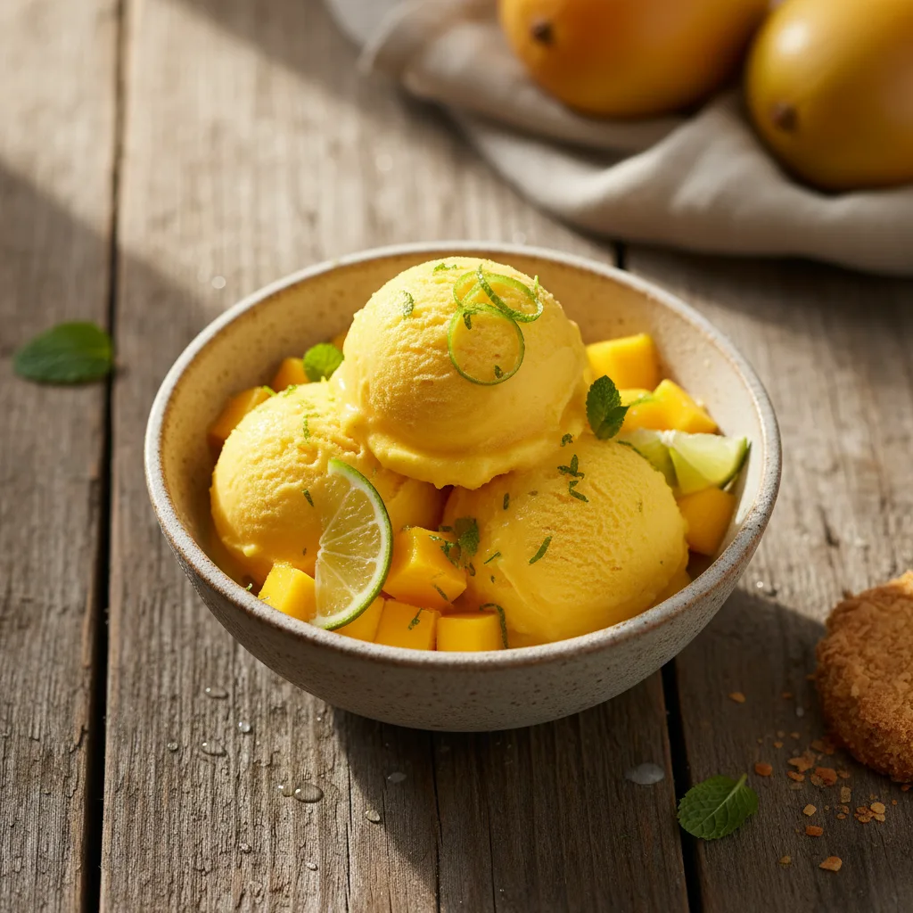 Mango sorbet