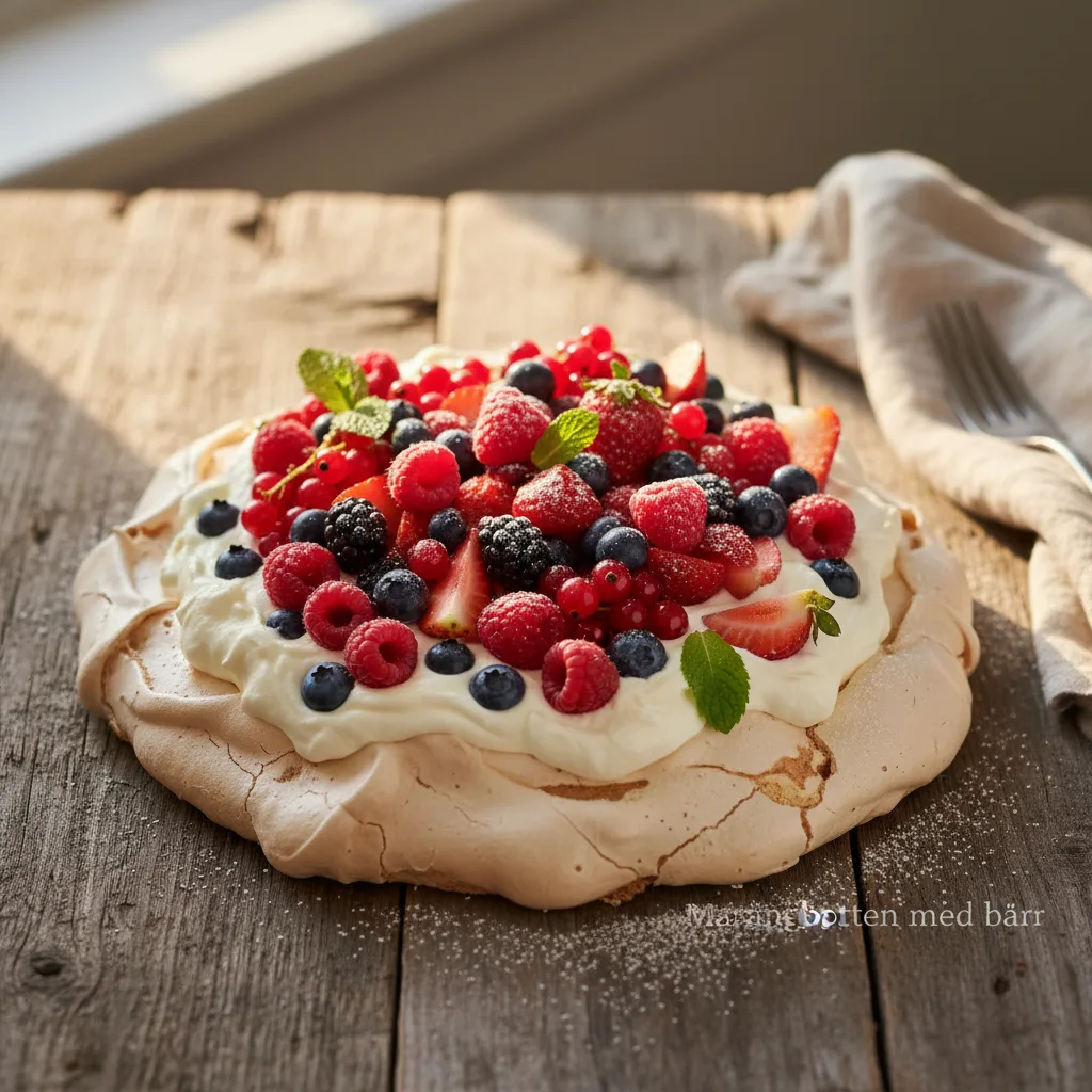 Marängbotten med bär