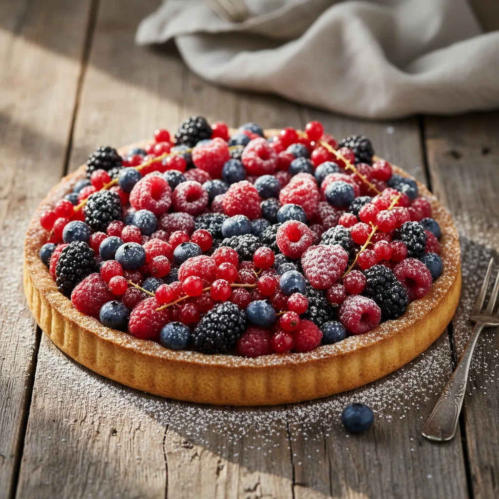 Mazarintårta med bär