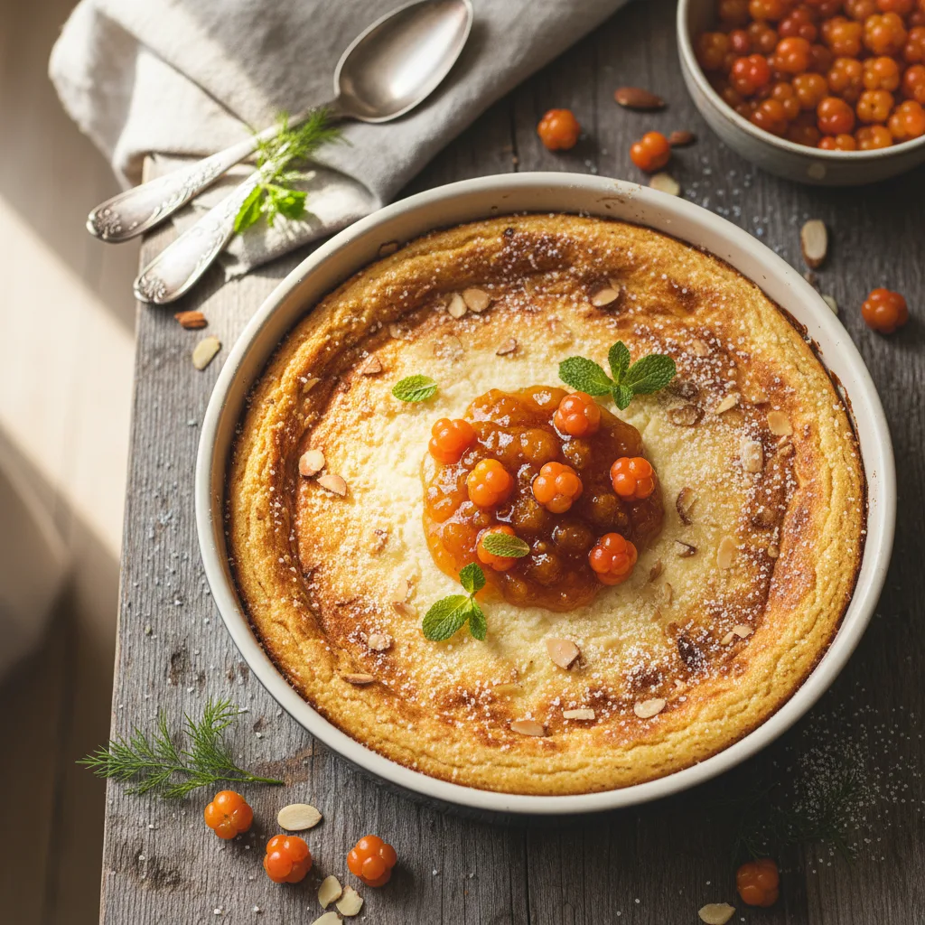 Ostkaka med hjortron