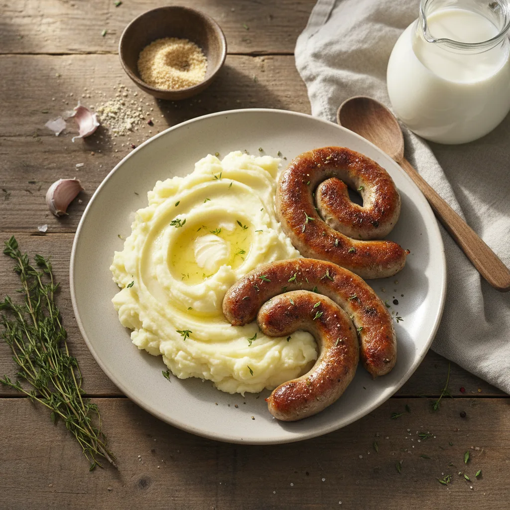 Påsklammkorv med potatismos