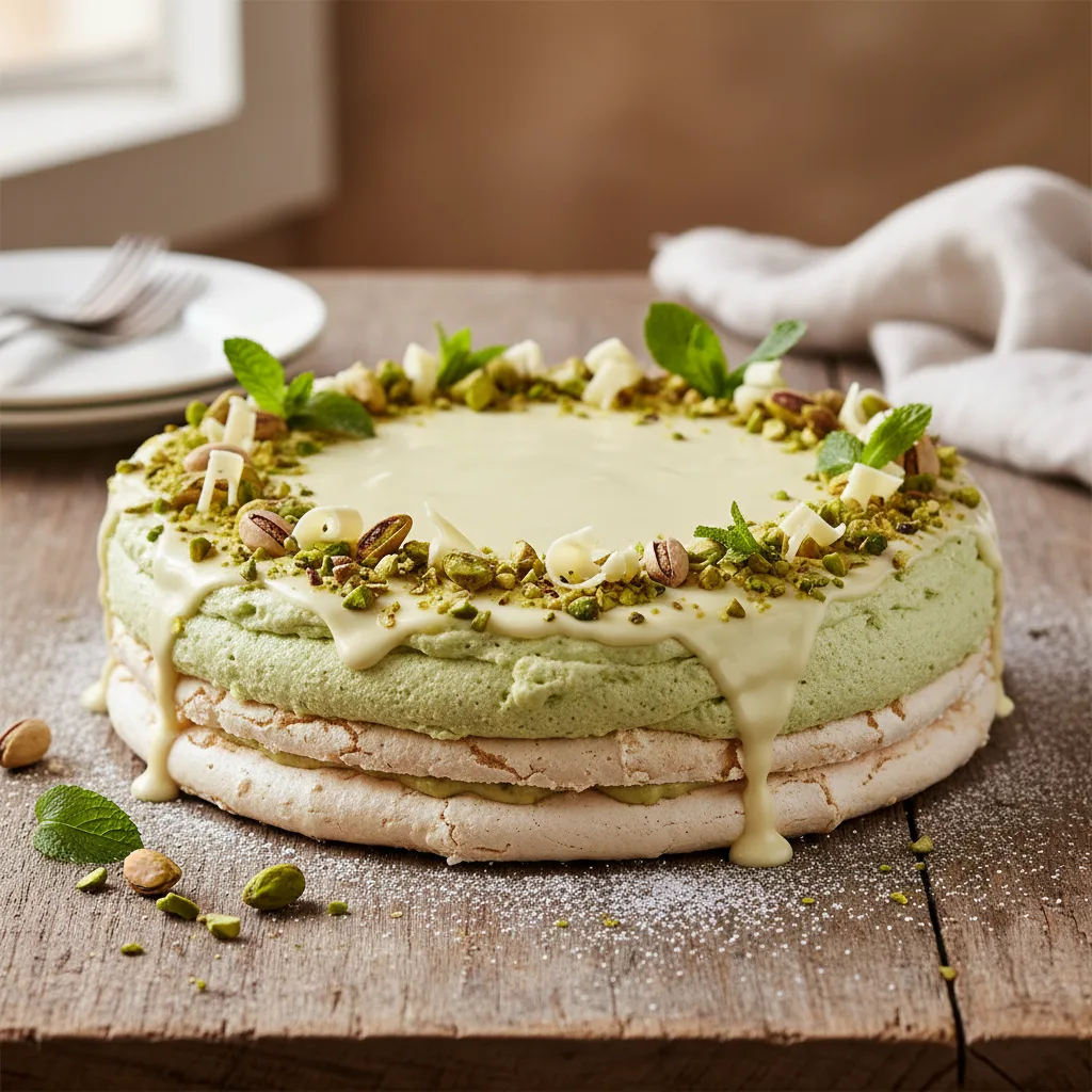 Pistagemoussetårta