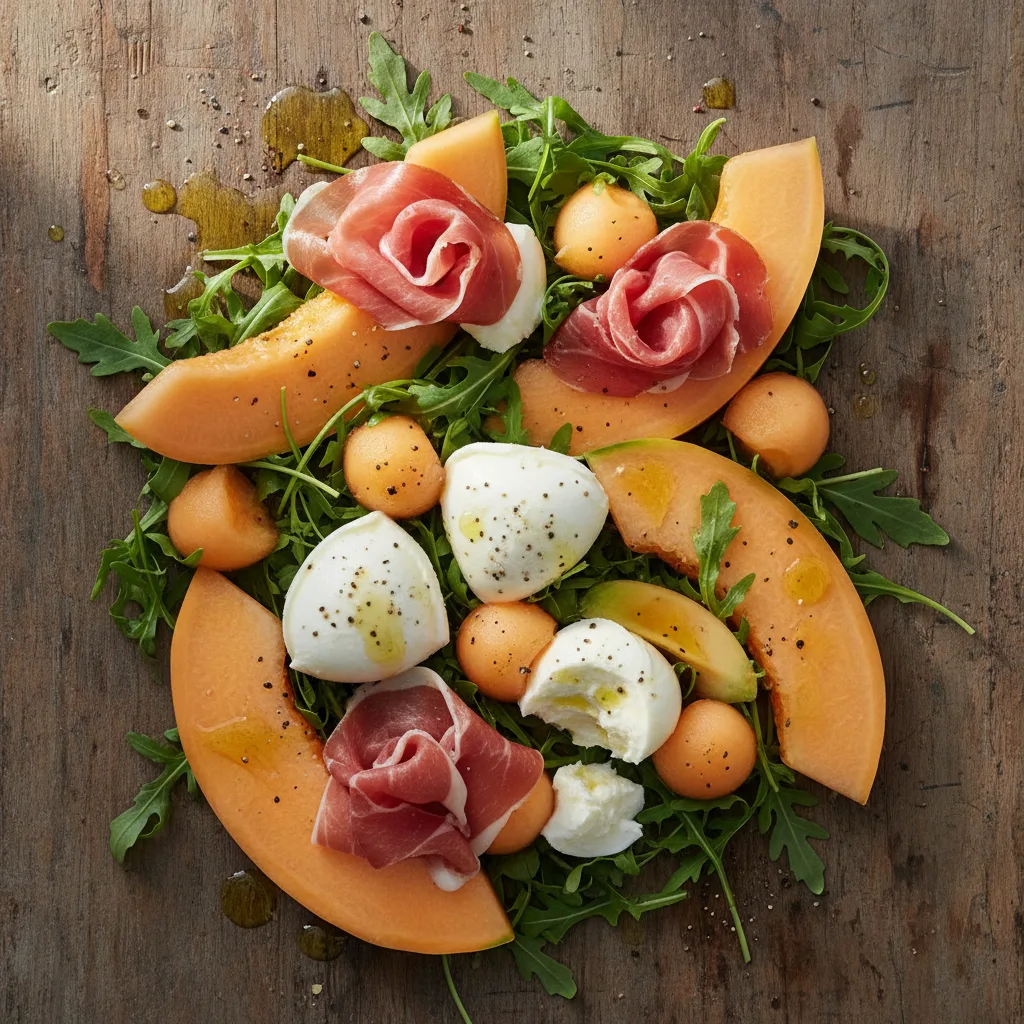 Prosciutto med melon och mozzarella