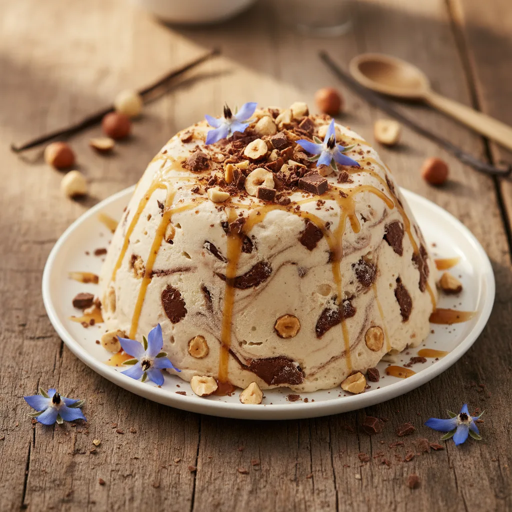 Semifreddo med nougat