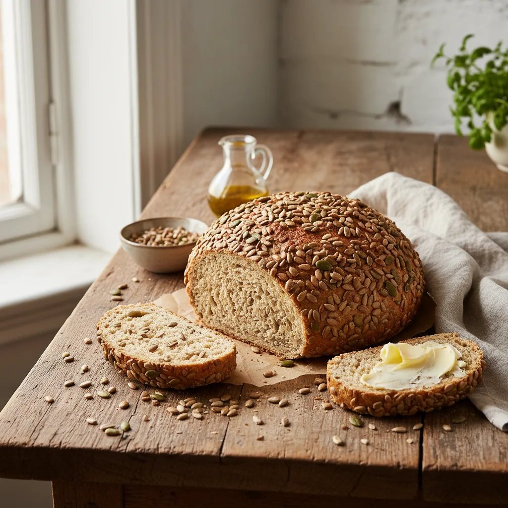 Solros- och pumpafröbröd