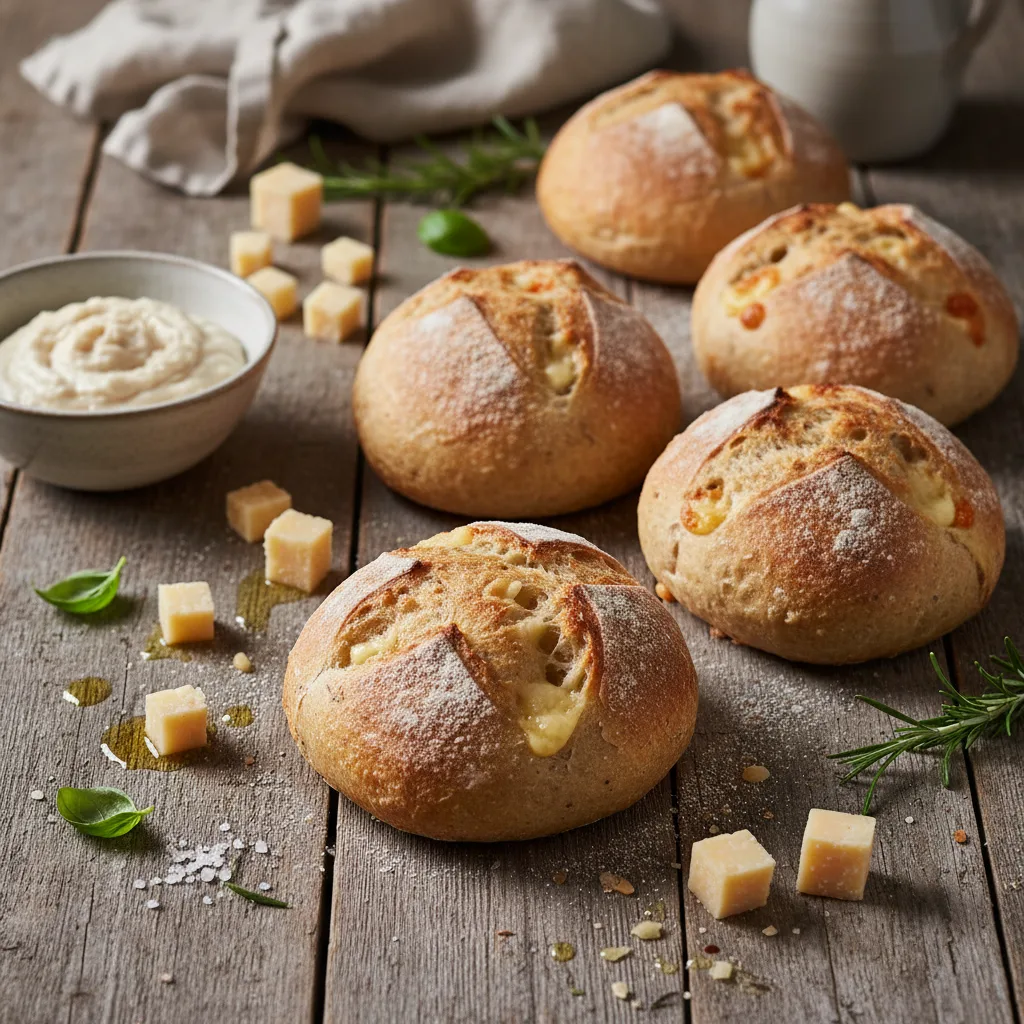 Surdegs Brödbullar med Ost