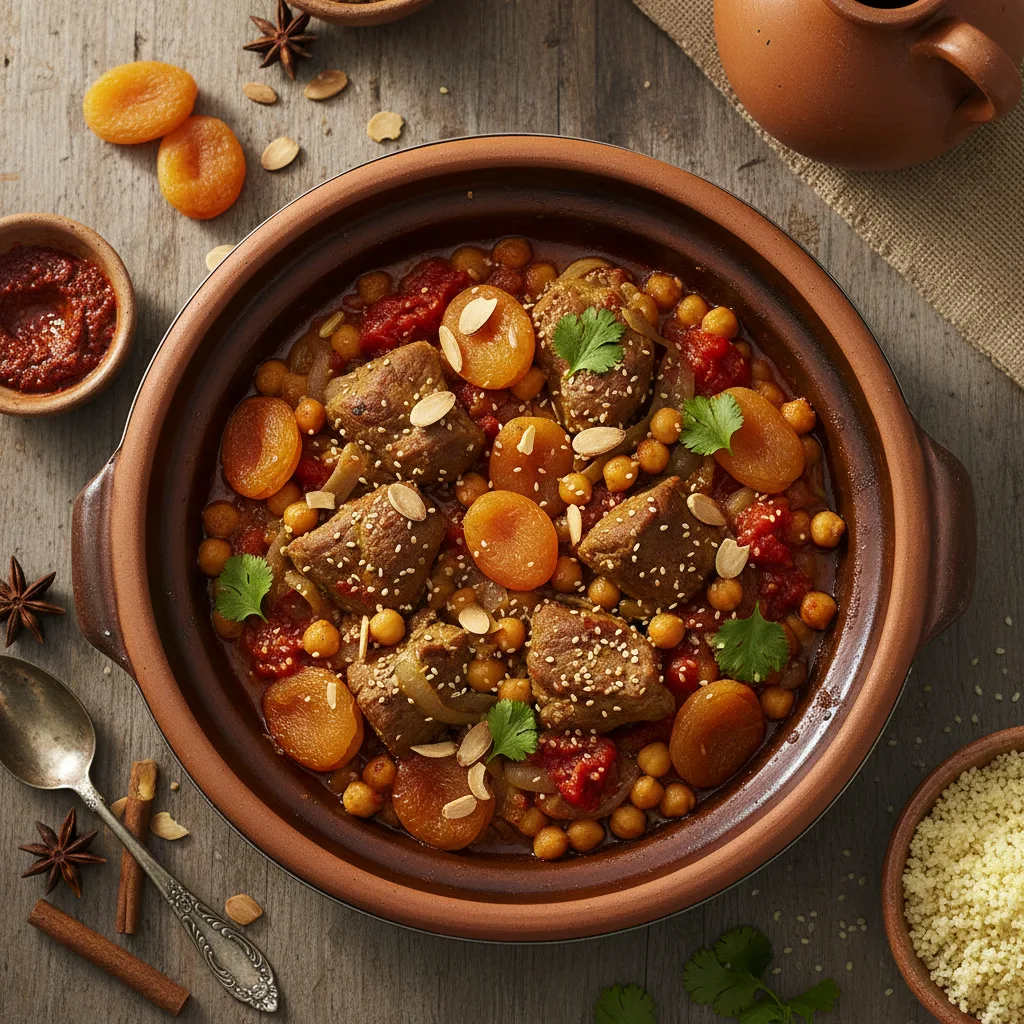Tajine med Lamm och Aprikoser