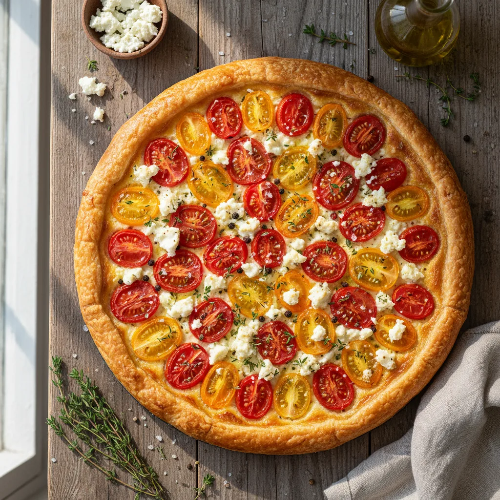 Tomat- och fetaostpaj