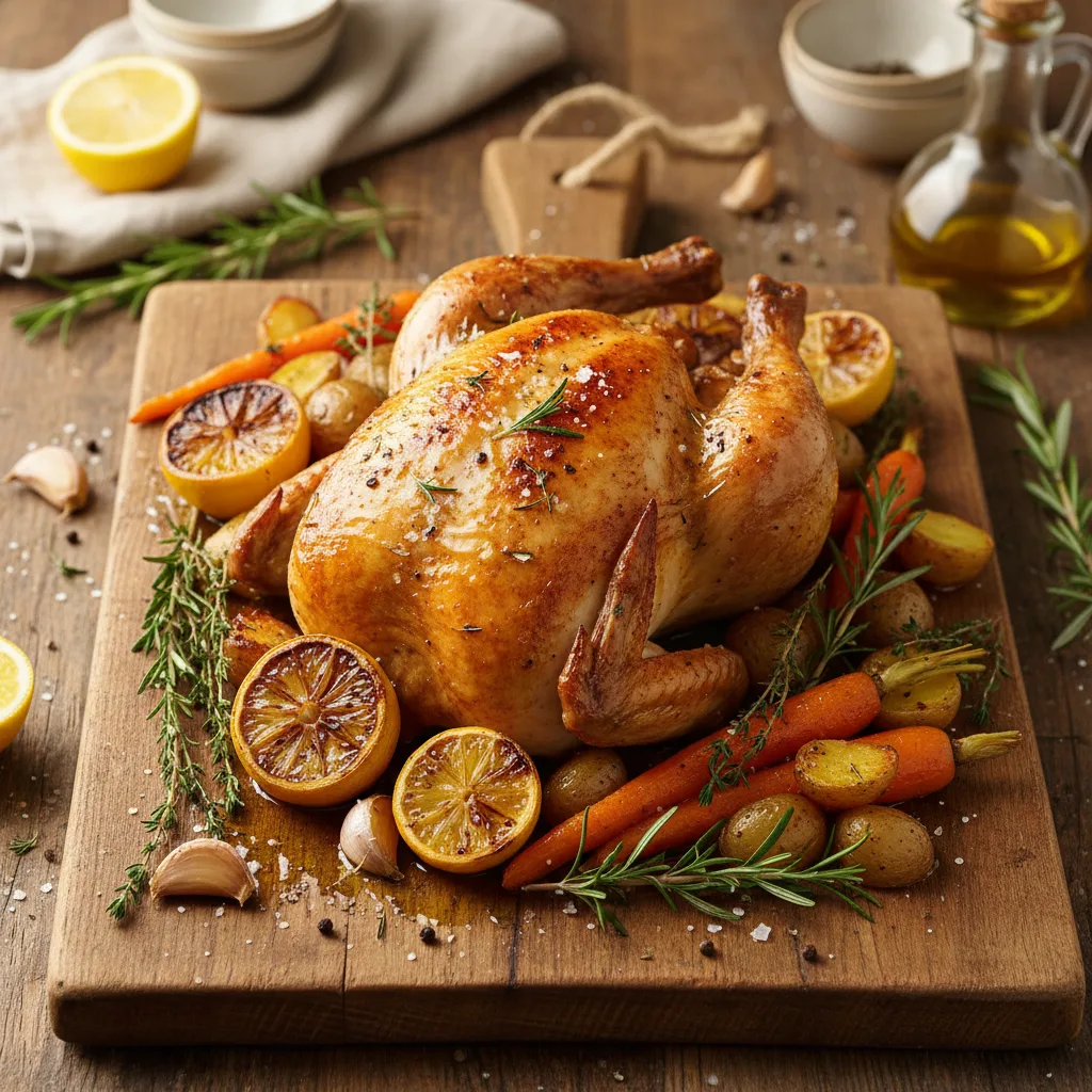 Ugnsstekt Kyckling med Citron och Örter